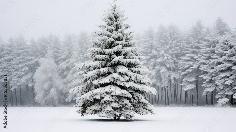 Fototapeta premium snow holiday trees