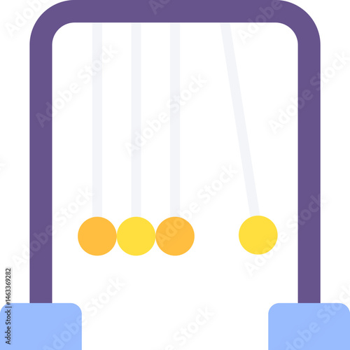 newtons cradle illustration on a white background     
