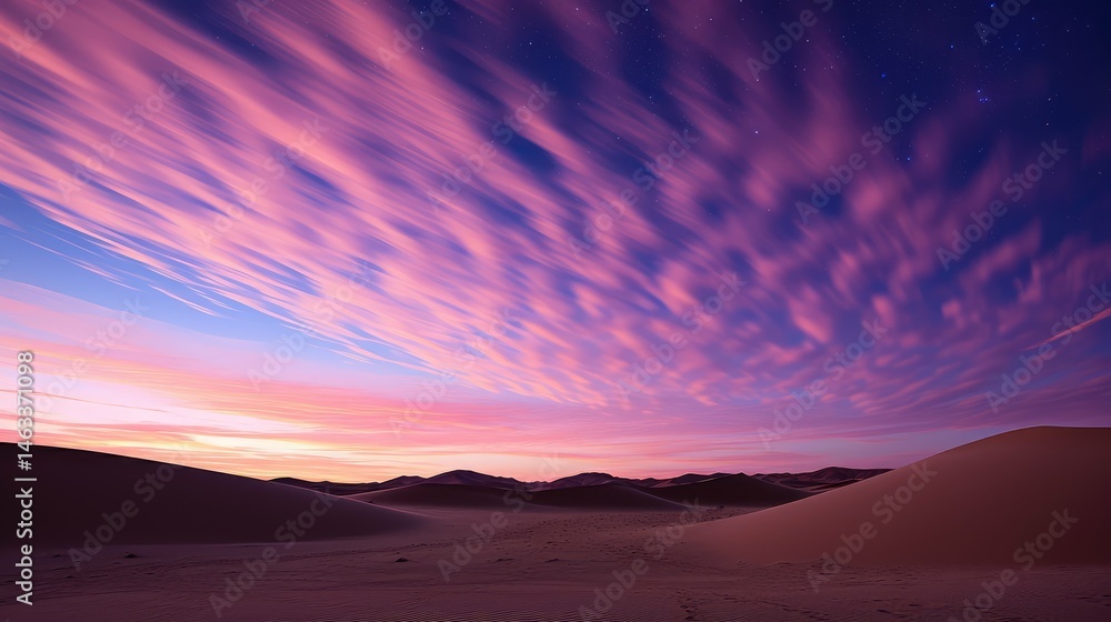 Obraz premium desert pink night sky