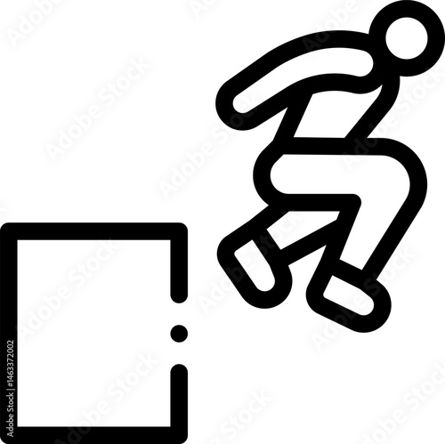 parkour illustration on a white background     