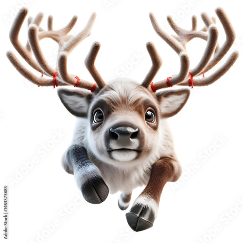 elk isolated on white background