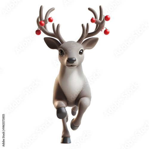 elk isolated on white background