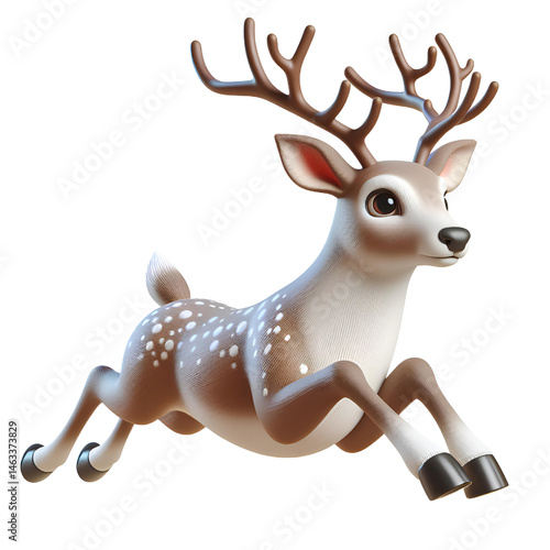 elk isolated on white background