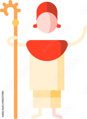 pope illustration on a white background     