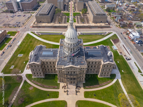 Michigan State Capitol is the legislative government of Michigan State, at 100 N Capitol Ave, Lansing, Michigan MI, USA. 