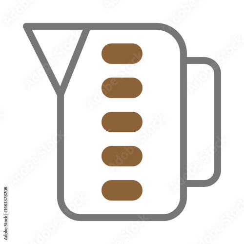 Stylized Measurement Container Graphic Depiction for Culinary or Scientific Applications