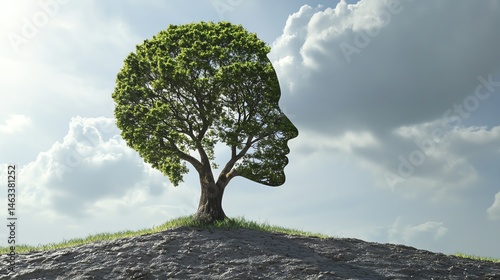 Obraz na płótnie Building resilience strengthens mental health over time. w salonie