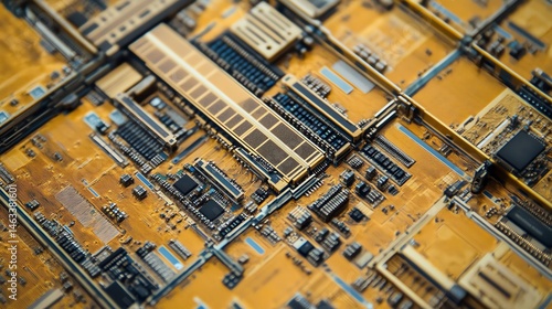 Obraz na płótnie Employees are integrating microchips into AI processors for high-performance computing. w salonie
