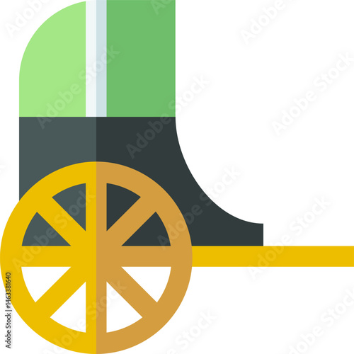 rickshaw illustration on a white background     