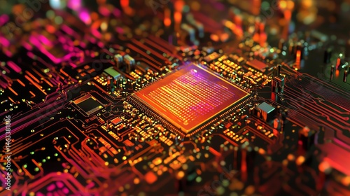 Obraz na płótnie Engineers are testing microchips in extreme temperatures to verify stability. w salonie