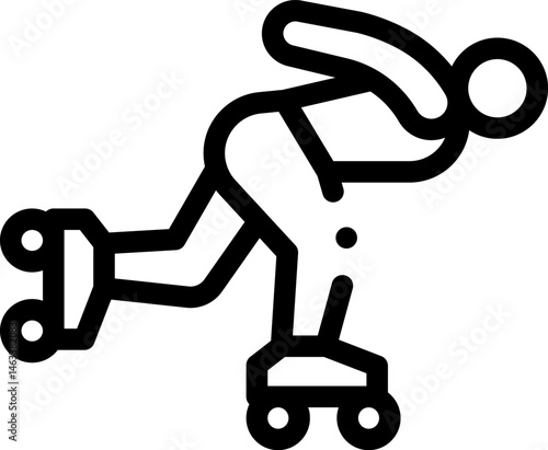rollerblade illustration on a white background     
