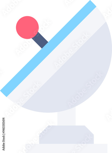 satellite dish illustration on a white background     