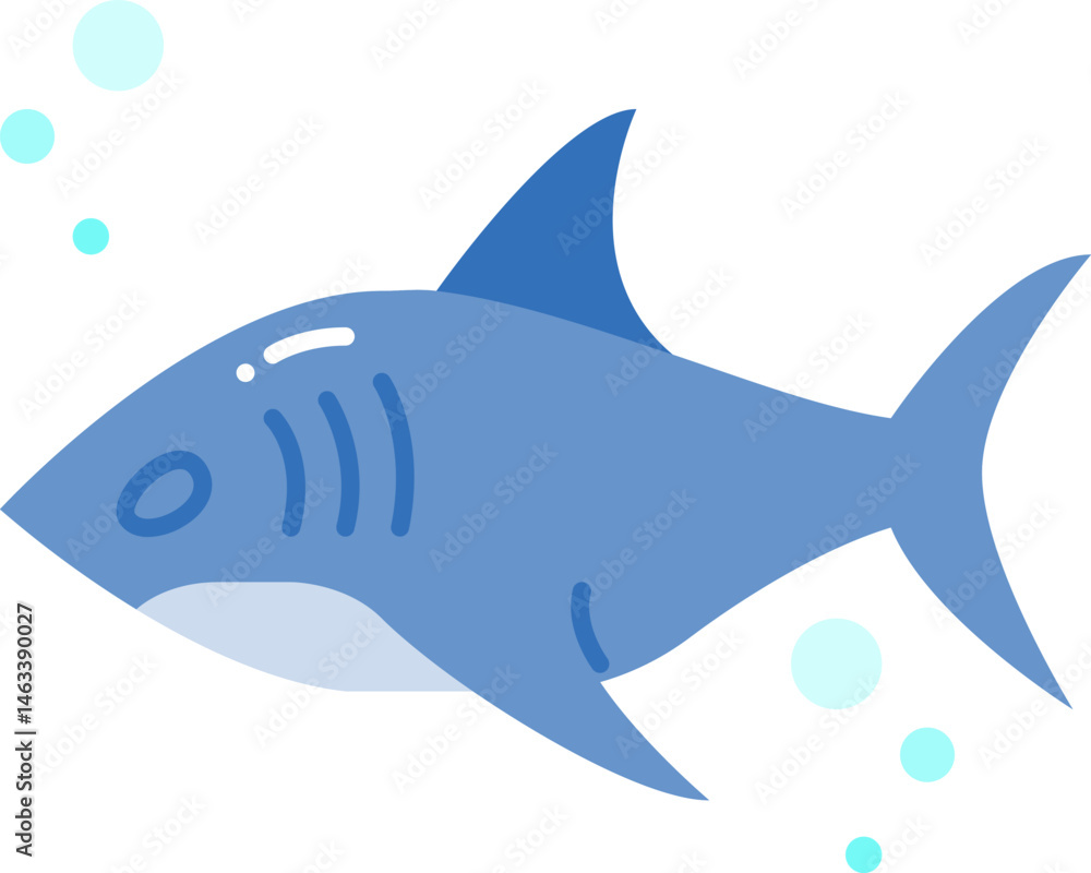 Obraz premium shark illustration on a white background 