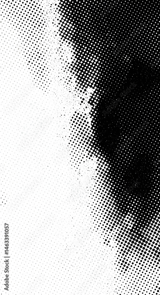 Abstract Background Illustration Featuring Black And White Halftone Dot Design