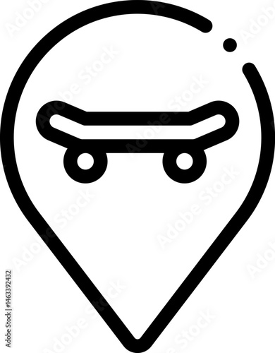 skate park illustration on a white background     