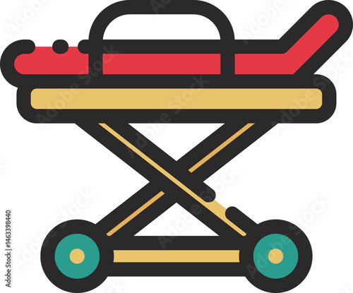 stretcher illustration on a white background     