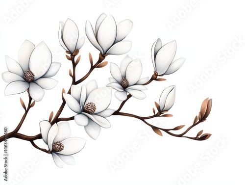 Magnolia Branch in Bloom