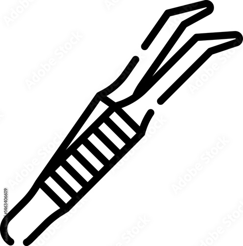 tweezers illustration on a white background     