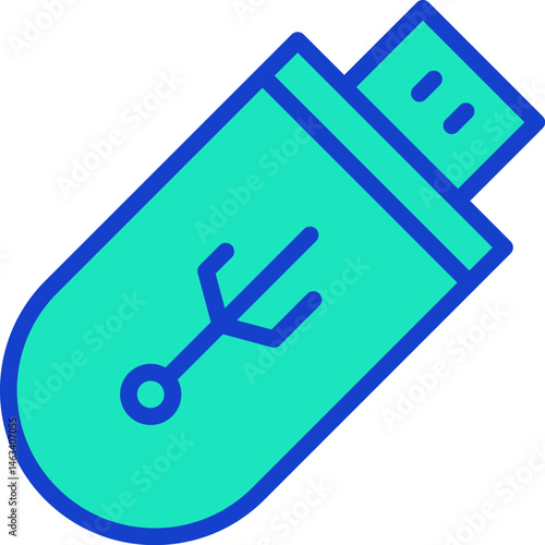 usb drive illustration on a white background     