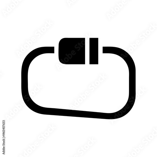 Stylized clip icon illustration emphasizing simple design and secure fastening