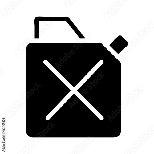 Stylized rendition portraying a fuel canister, emphasizing industrial supply