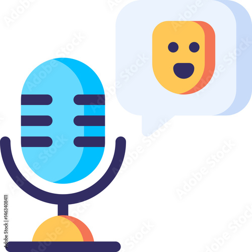 voice recording illustration on a white background     