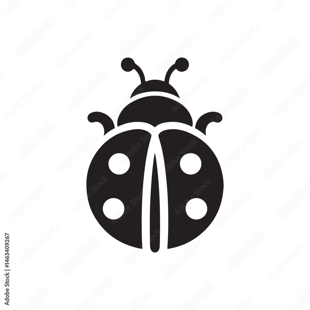 ladybug vector silhouette clip art logo illustration ladybug vector silhouette clip art logo illustration