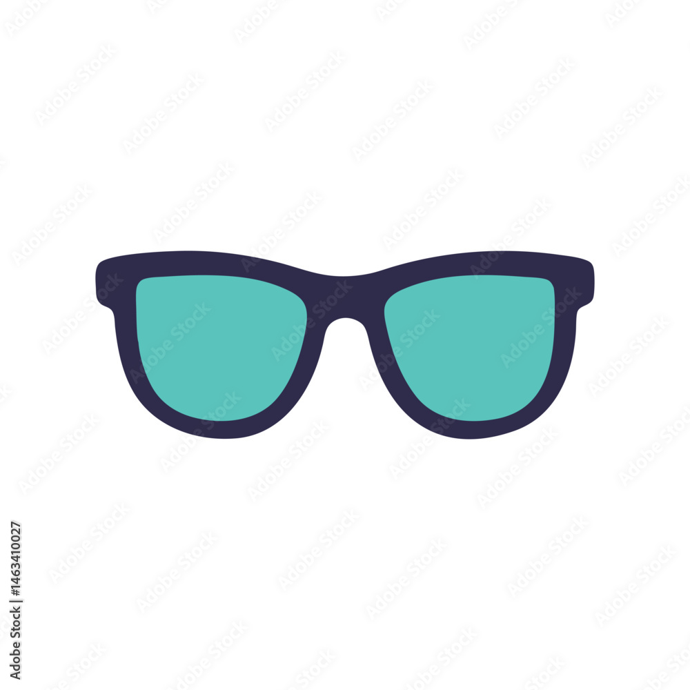 Fototapeta premium Teal Sunglasses Icon Design