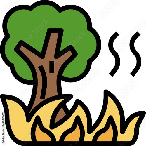 wildfire (2) illustration on a white background     