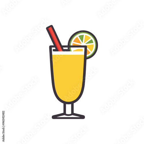 Refreshing Summer Cocktail Illustration