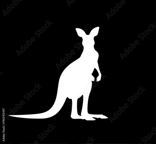 I want to believe in you typography with kangaroo silhouette