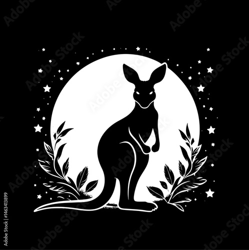 I will believe you, kangaroo, hand drawn vector illustration