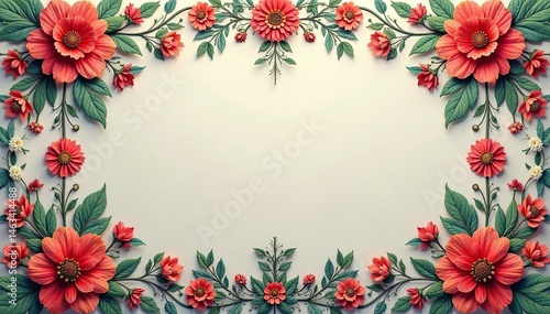 Intricate floral design repeats across surface , elegant, antique