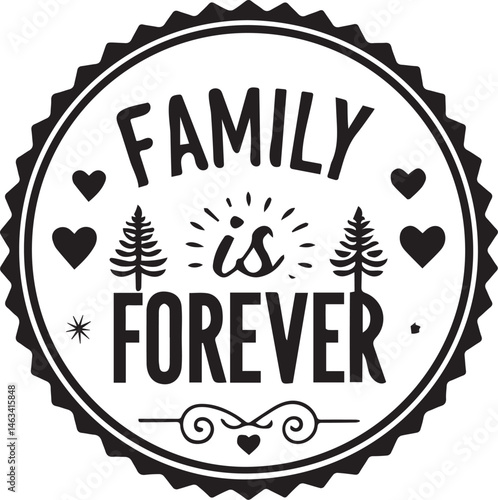 Bold Black Typography with Family Reunion Phrase