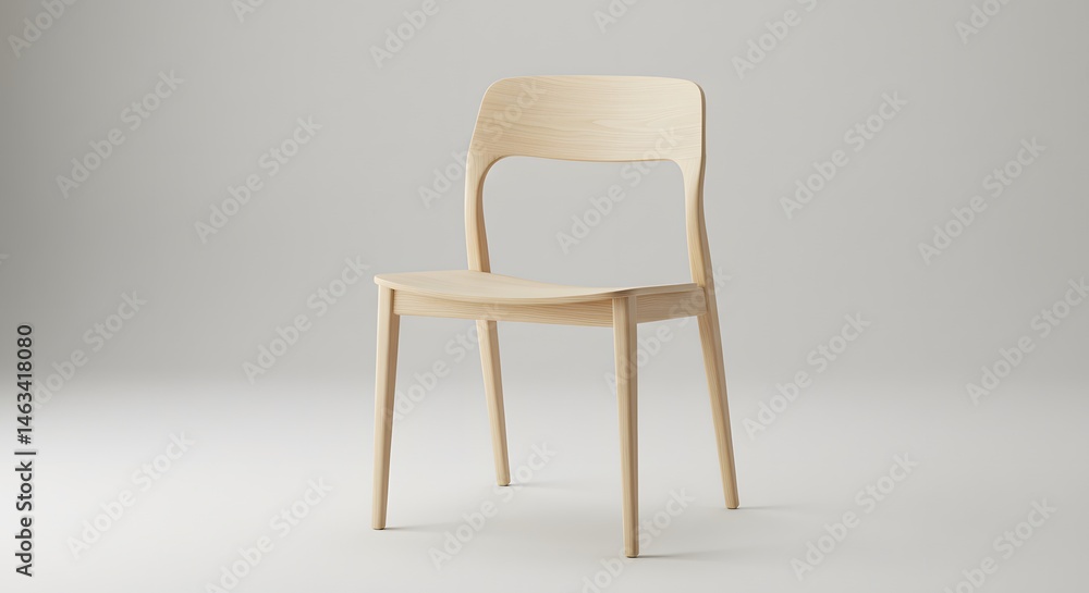 Fototapeta premium white chair isolated on white