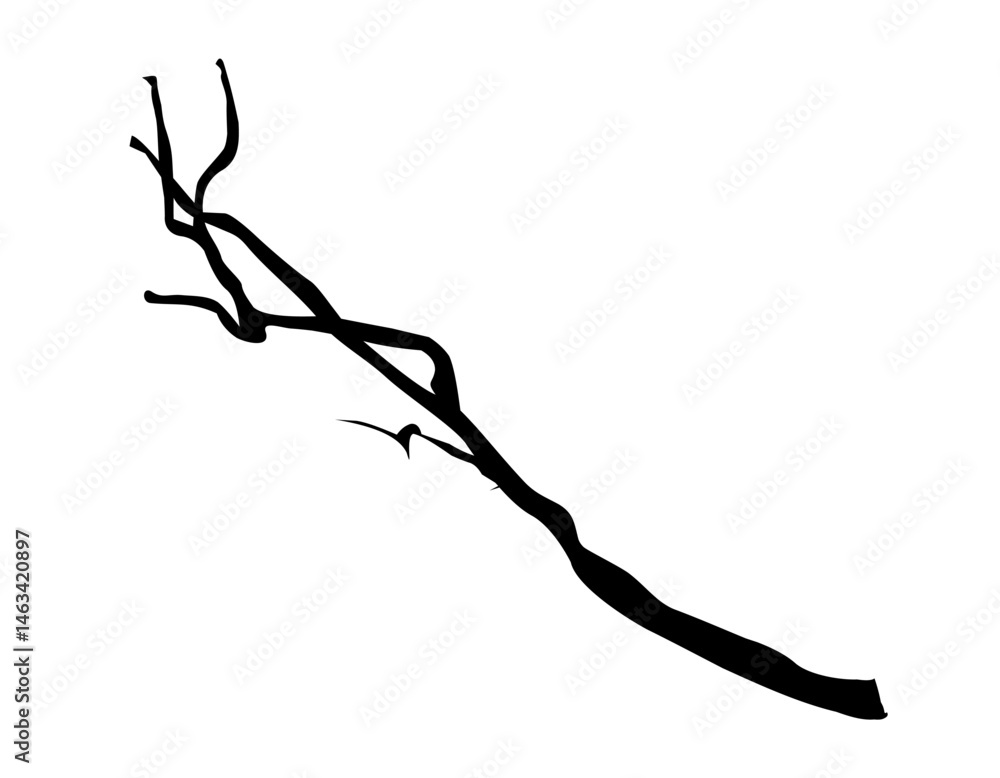 Fototapeta premium twig template vector design illustration mono color