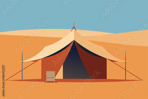 desert nomad s tent office with woven fabrics 