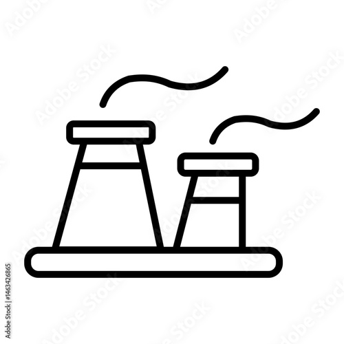 Factory icon featuring industry building