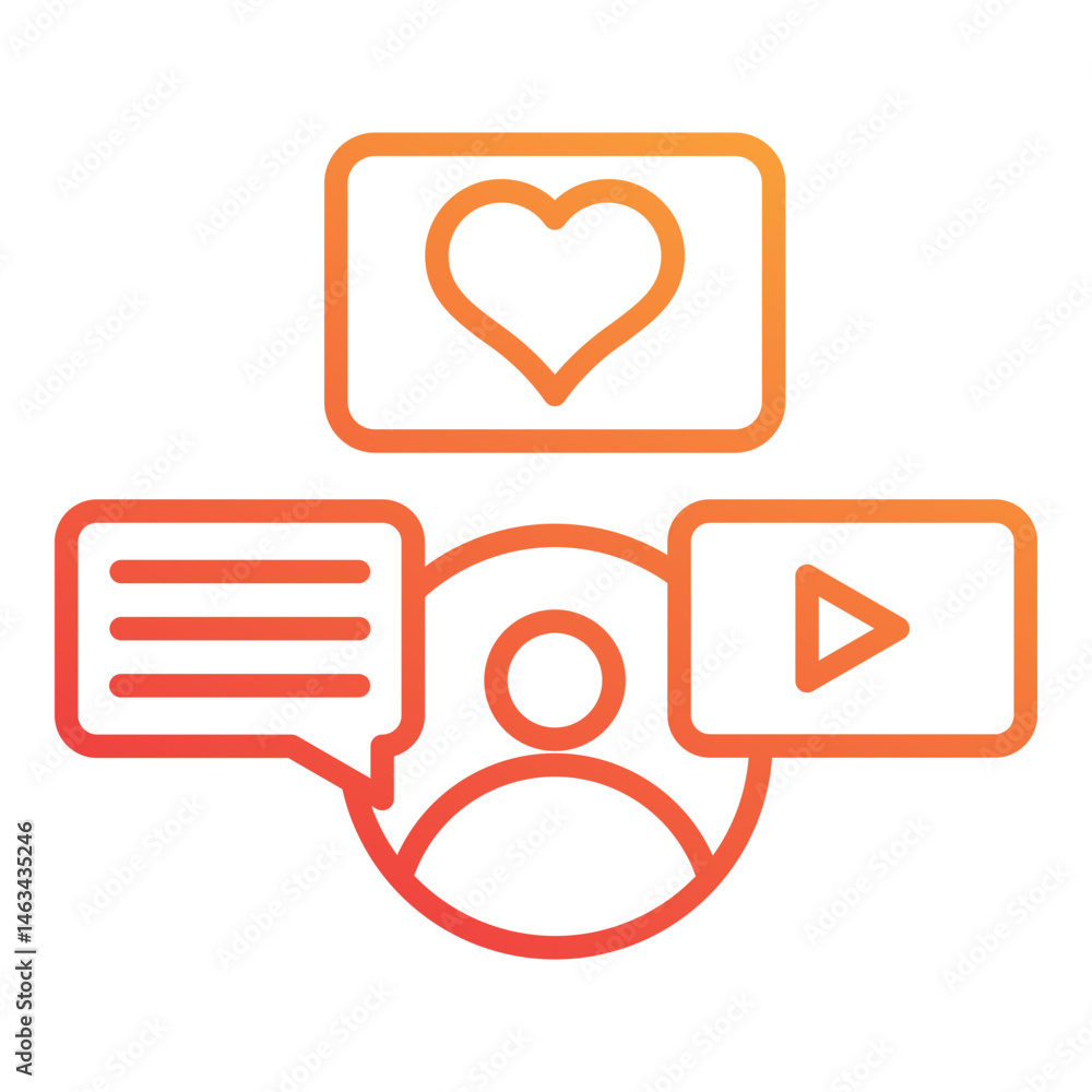 Fototapeta premium Social Media Icon