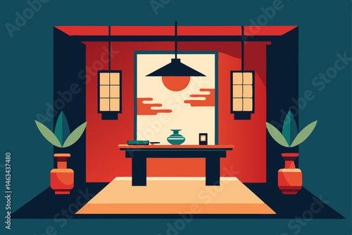 feng shui designed office with harmony between 