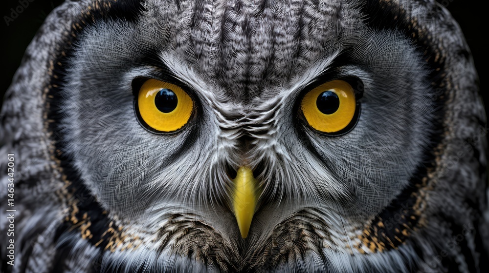 Obraz premium up grey owl