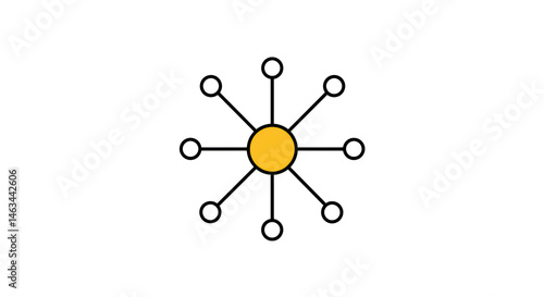 Network Connection: Central Node with Peripheral Links