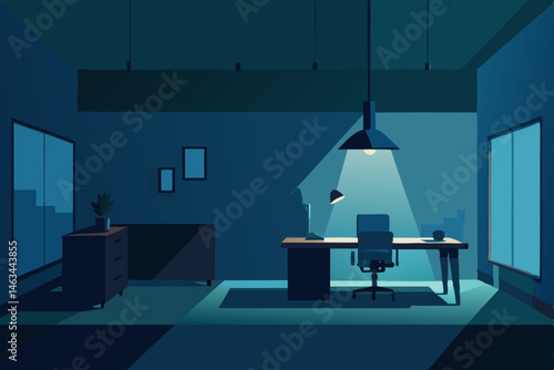 focus chamber office with soft white noise  