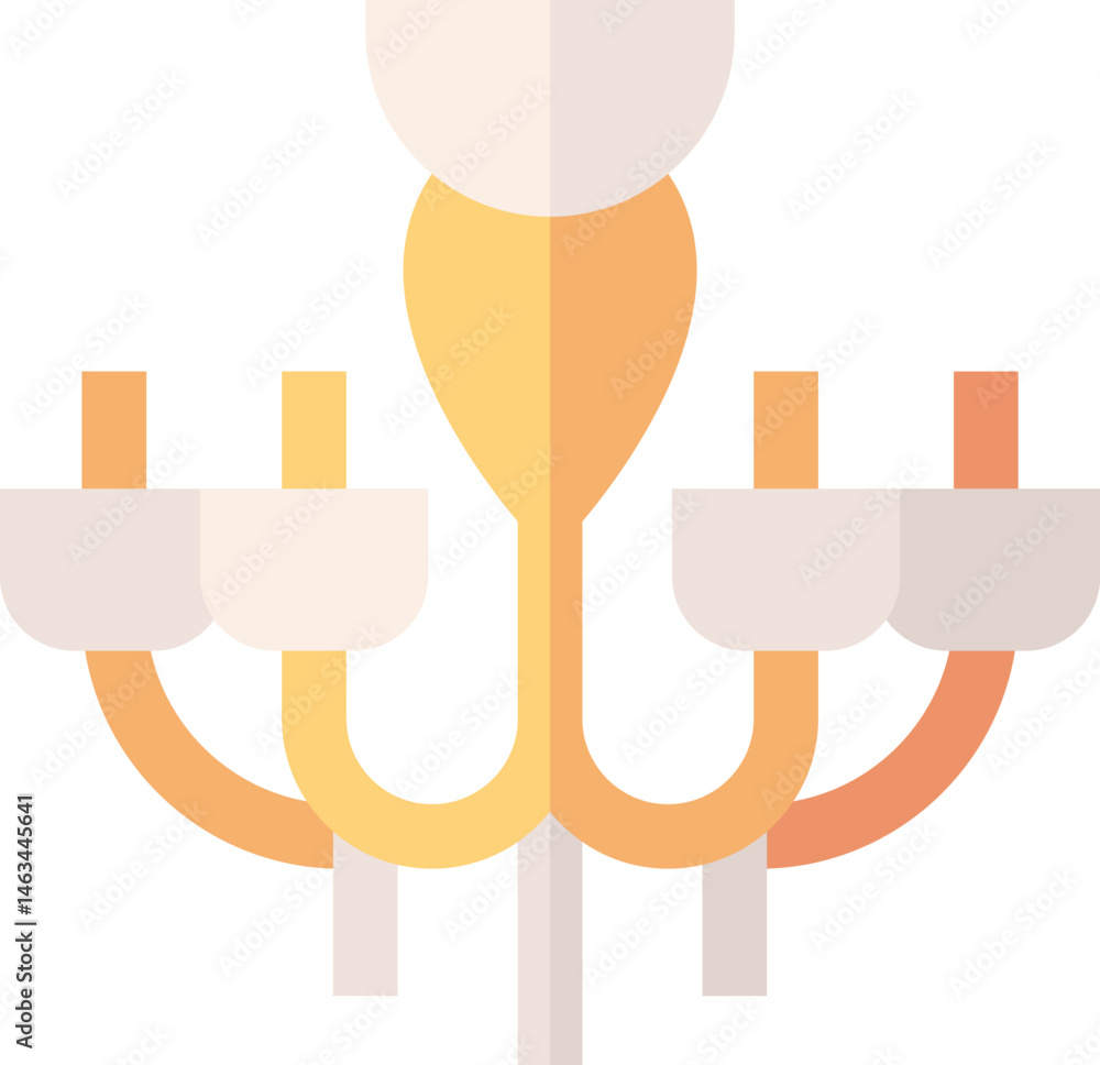 Fototapeta premium chandelier (2) illustration on a white background 