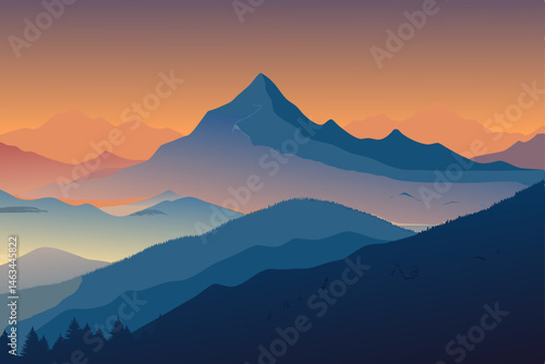 fog spilling over mountain ridgeline 