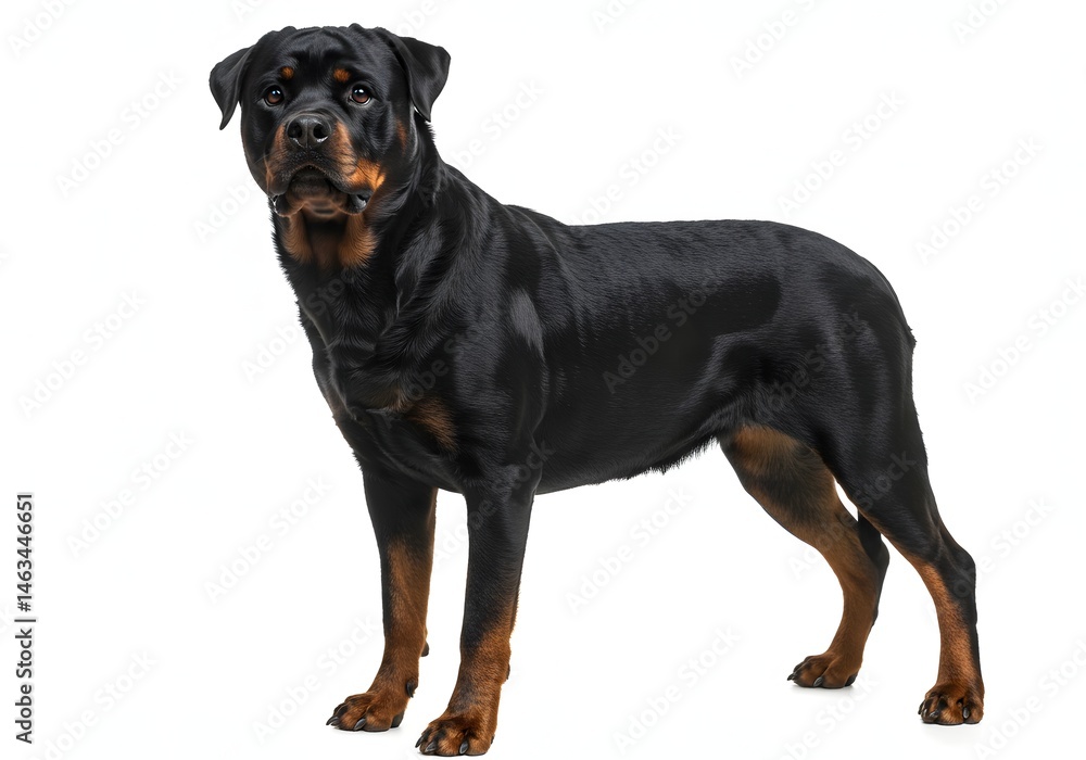 Obraz premium Dog on white background