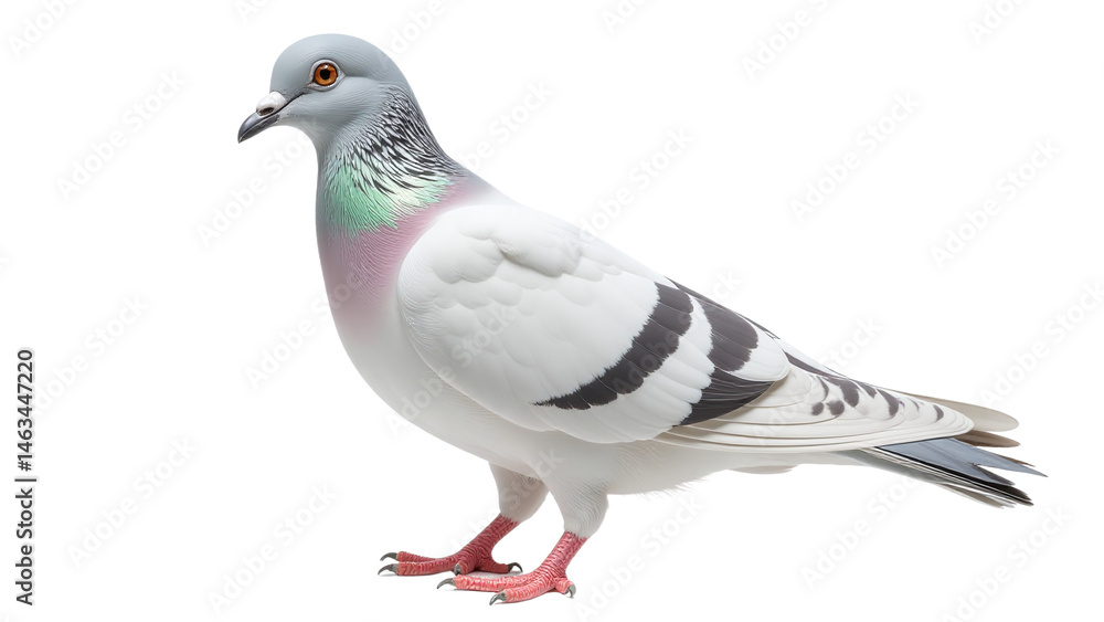 Fototapeta premium Detailed Dove Squab Clipart, isolated on a white background.
