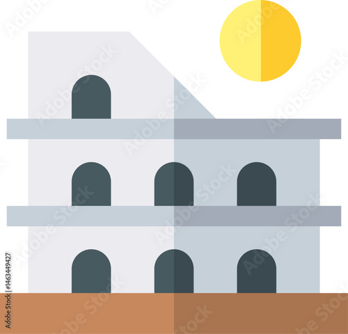 coliseum illustration on a white background     