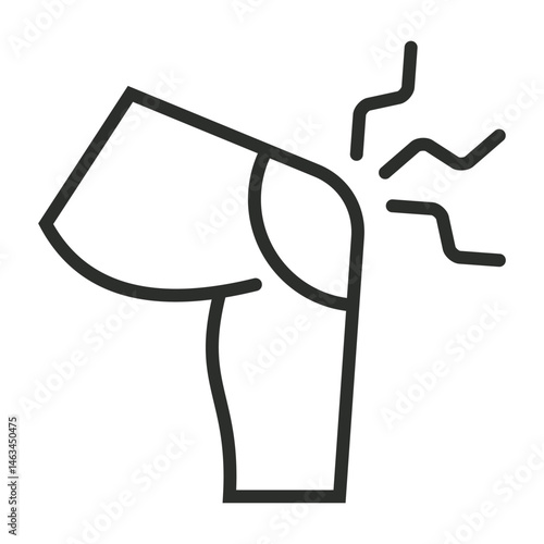 Wound icon, Injury symbol outline icon, editable vector illustration and transparent graphic element. Isolated on white background