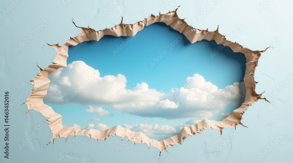 Obraz premium picture frame on blue sky